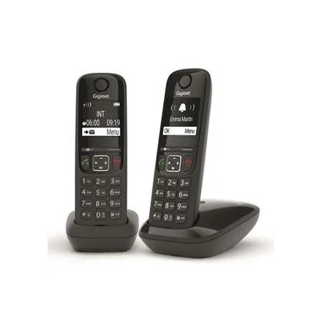 Telefono Inalambrico Gigaset As690 Duo Negro.