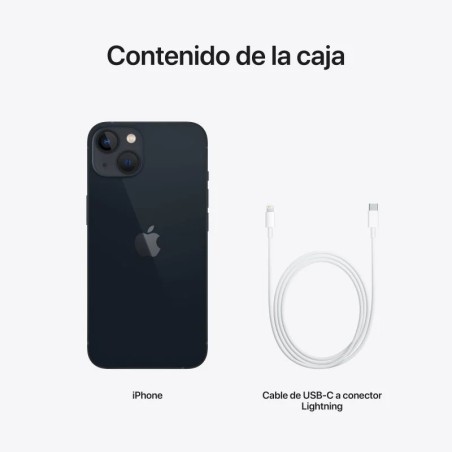 Apple iPhone 13, Medianoche, 128 GB, 5G, 6.1" OLED Super